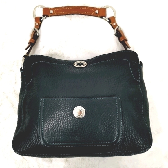 Coach Black Pebbled Leather Hobo Handbag Purse - Picture 6 of 16